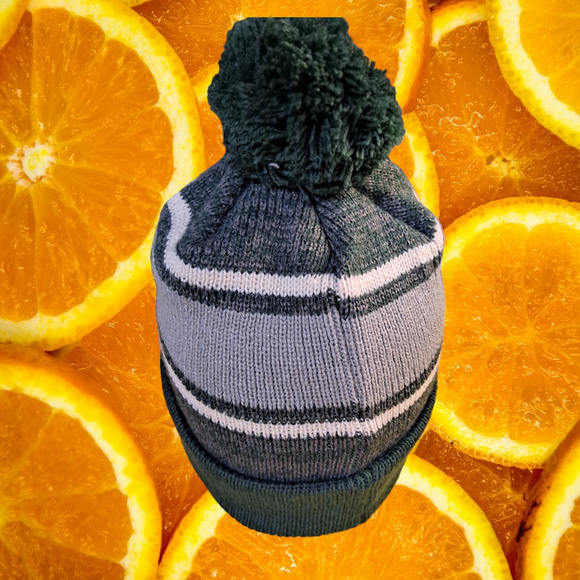 New 47 S Gray‎ and White Pom Pom Knit Hat - Picture 4 of 6
